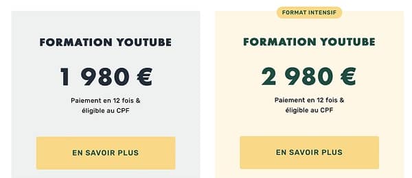 Formation Youtube Livementor Prix